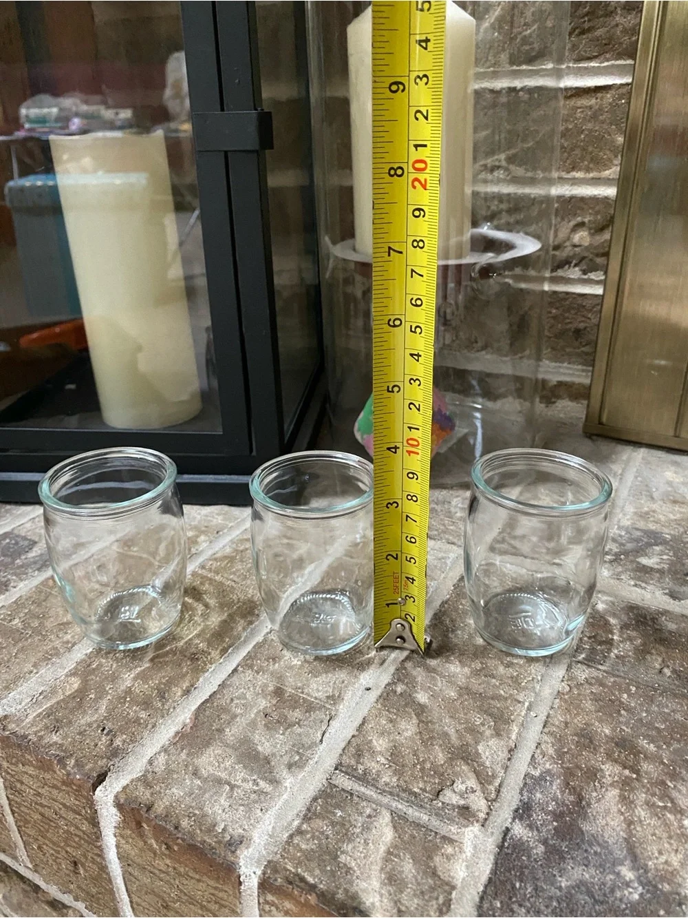 Small Glass Vase Trio Bud Cases Clear Glass 3 Pack